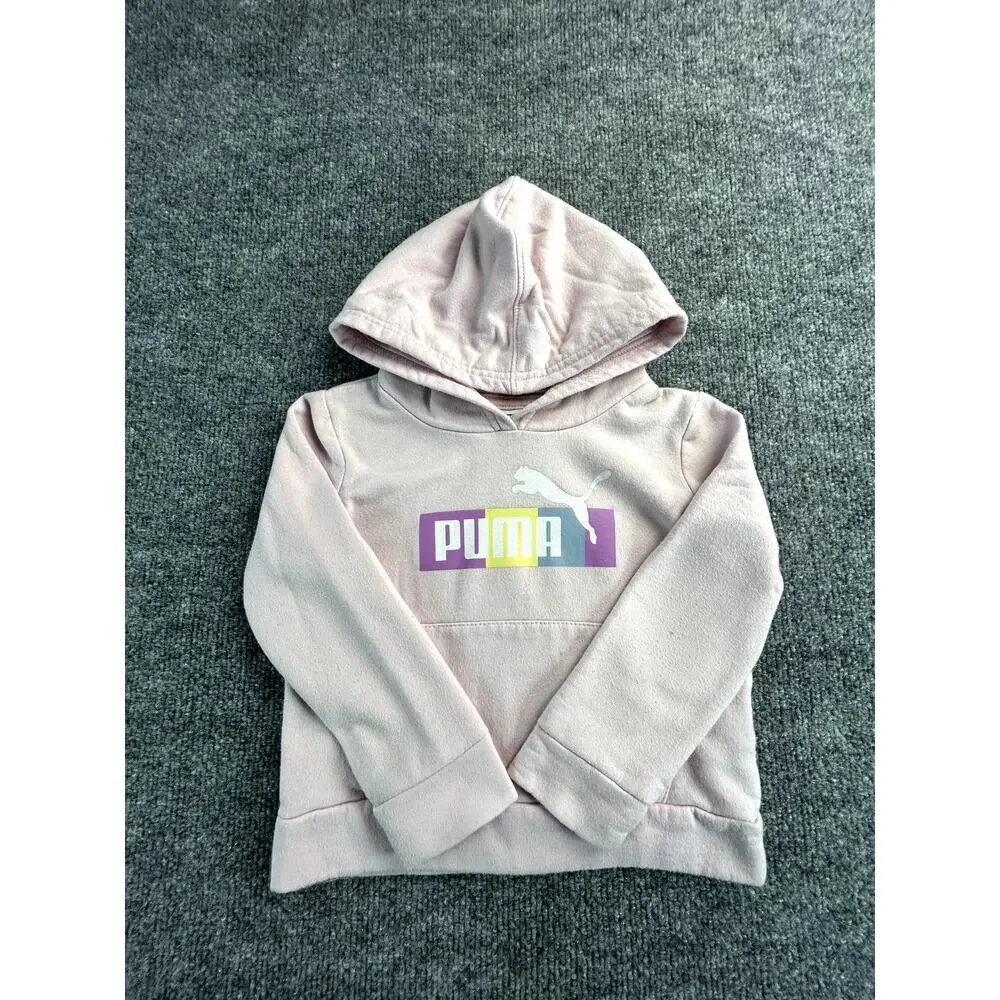 Puma Toddler Girls Hoodie Bundle Pink Gray Pullover Sweatshirts Sizes 24M & 3T - Picture 3 of 10